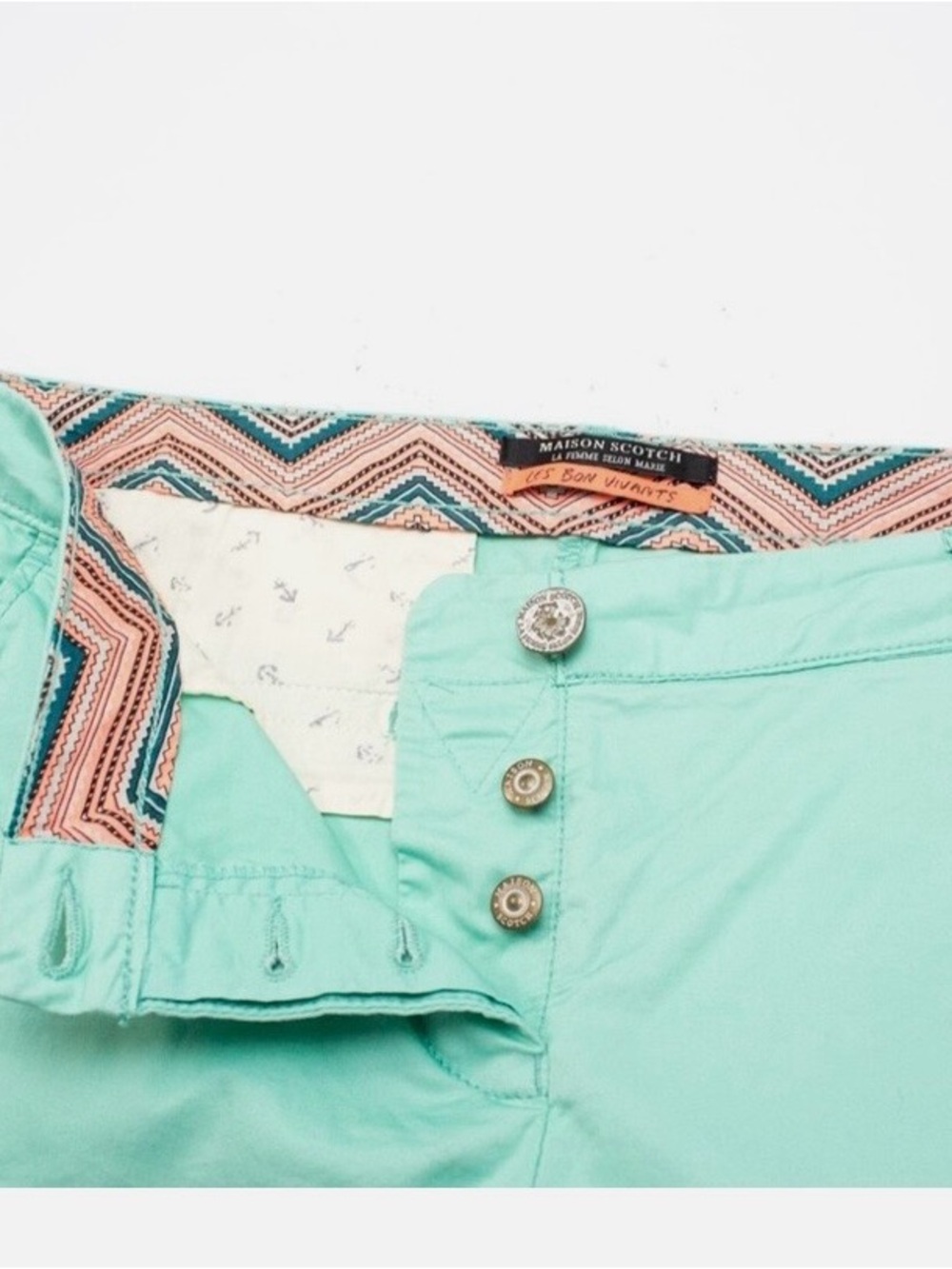 Maison Scotch Mint Teal Chinos 26 x 32 - Picture 3 of 4
